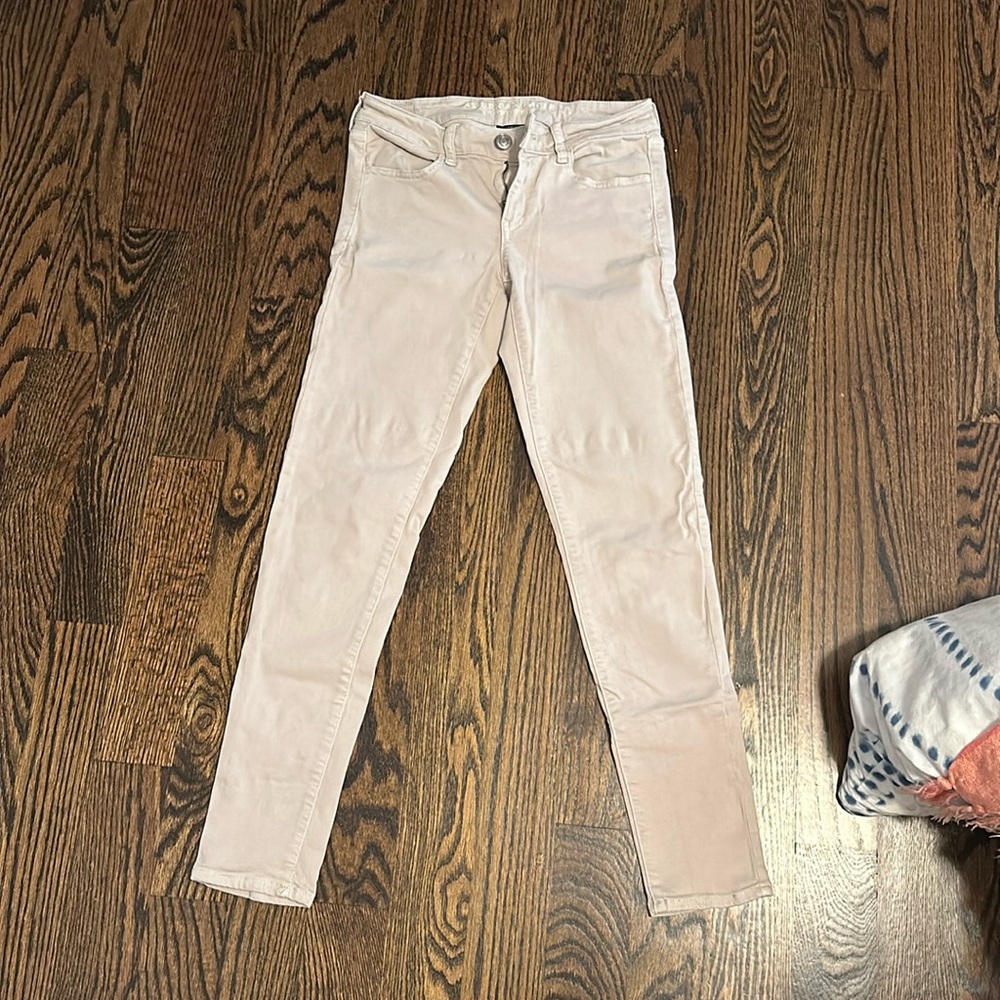Amerucan eagle cream pants skinny long